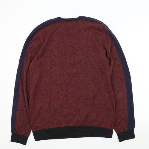 M&S Mens Red   Pullover Jumper Size M