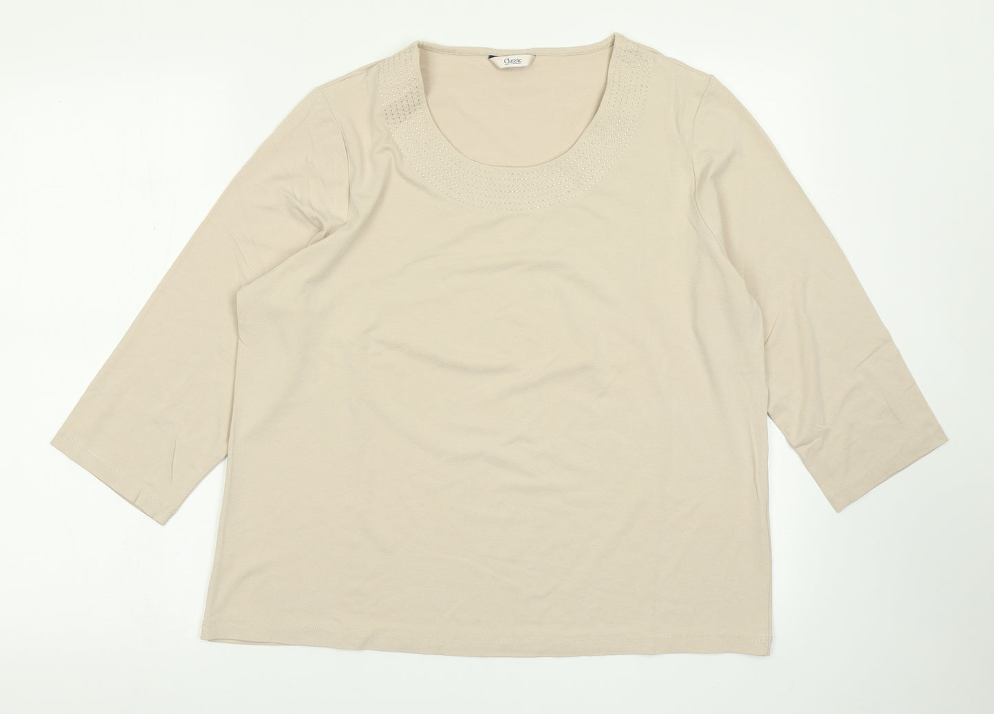Classic Womens Brown   Basic T-Shirt Size 18