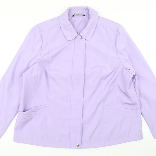 Bm Collection Womens Purple   Rain Coat Coat Size L