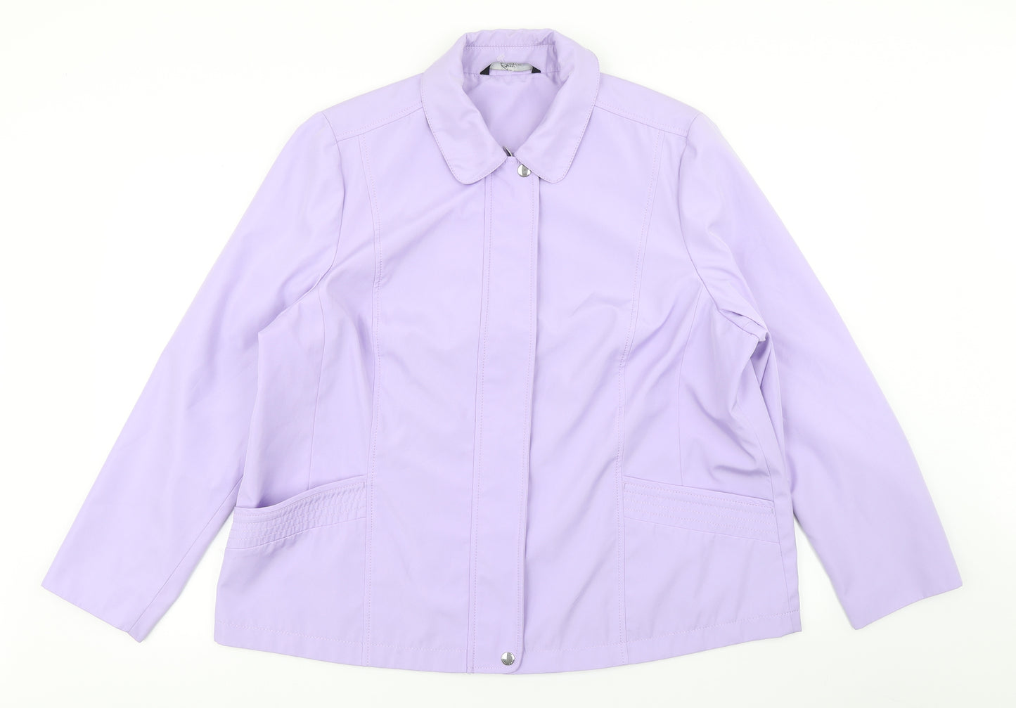 Bm Collection Womens Purple   Rain Coat Coat Size L