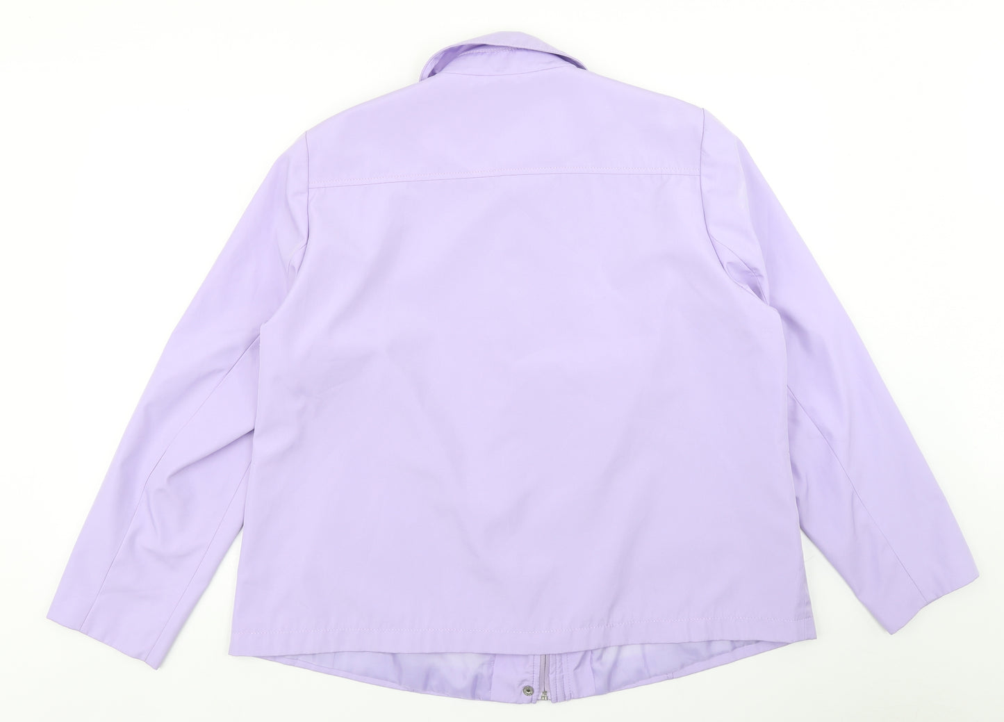 Bm Collection Womens Purple   Rain Coat Coat Size L