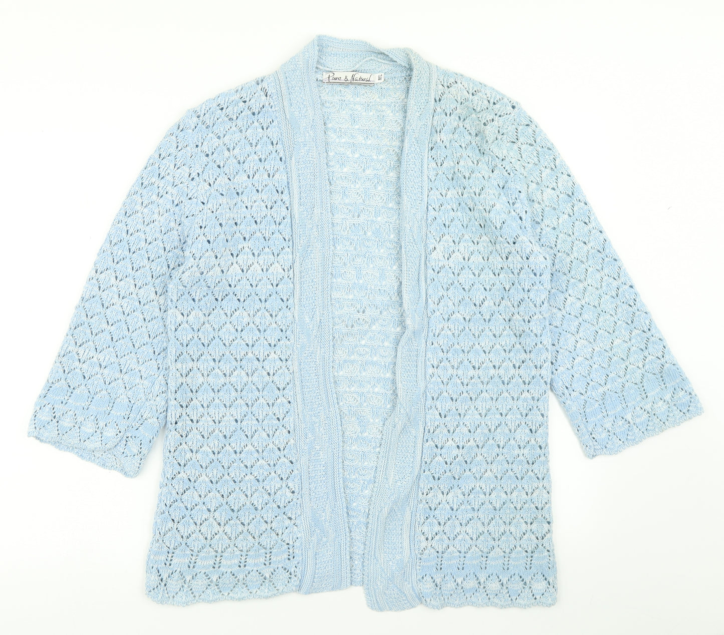 Pure & Natural Womens Blue  Knit Cardigan Jumper Size M
