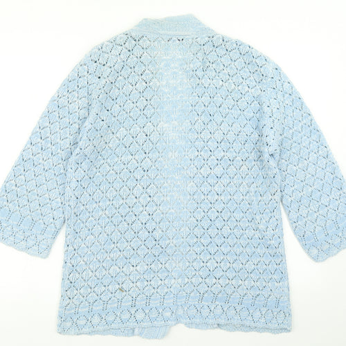 Pure & Natural Womens Blue  Knit Cardigan Jumper Size M
