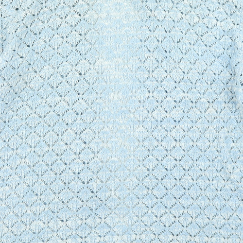 Pure & Natural Womens Blue  Knit Cardigan Jumper Size M