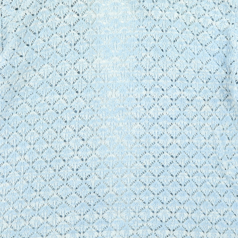 Pure & Natural Womens Blue  Knit Cardigan Jumper Size M