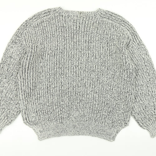 M&S collection Womens Grey  Knit Pullover Jumper Size 18