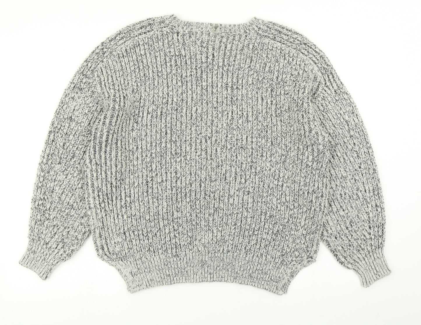M&S collection Womens Grey  Knit Pullover Jumper Size 18