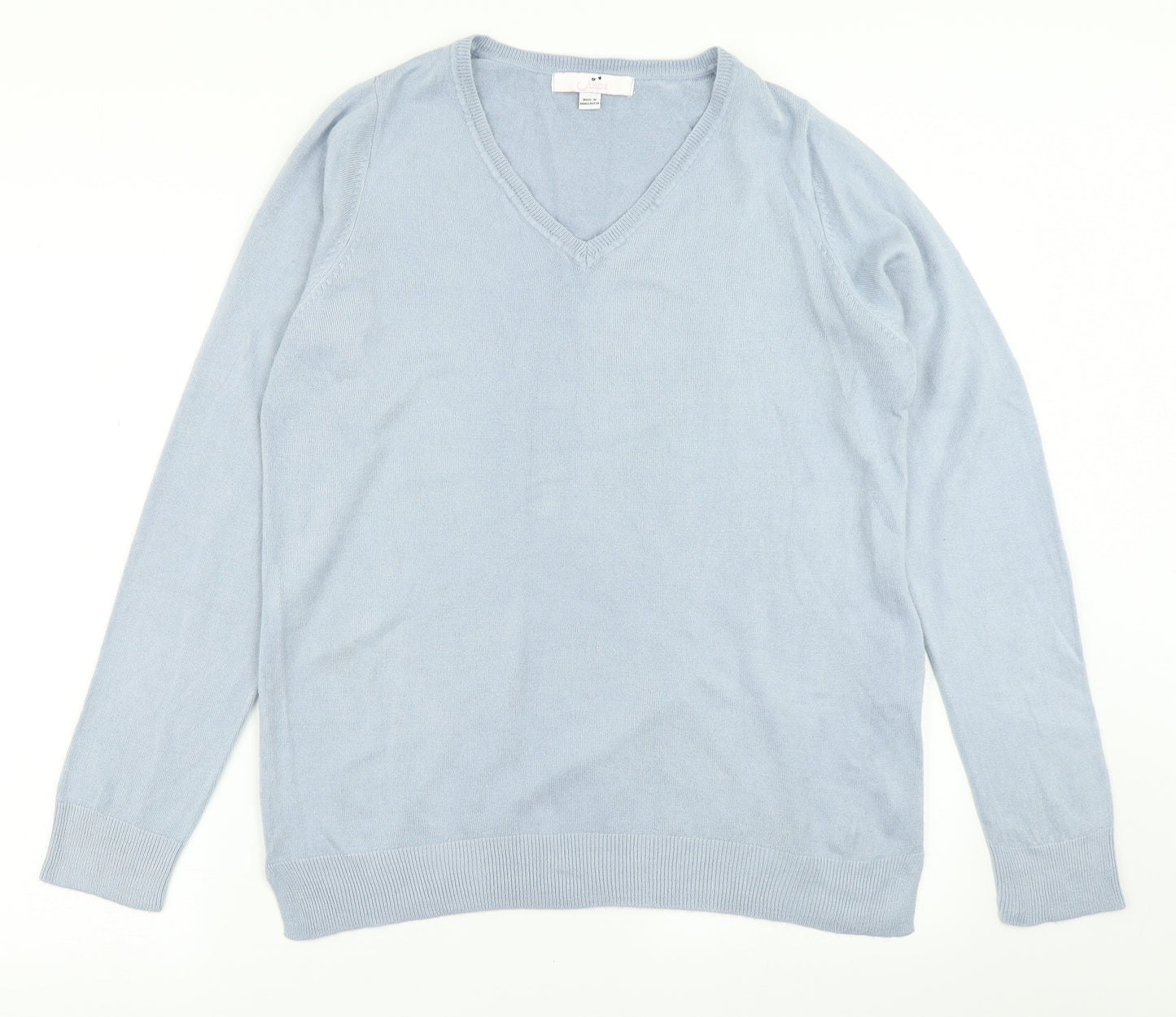 Julipa Womens Blue  Knit Pullover Jumper Size 12