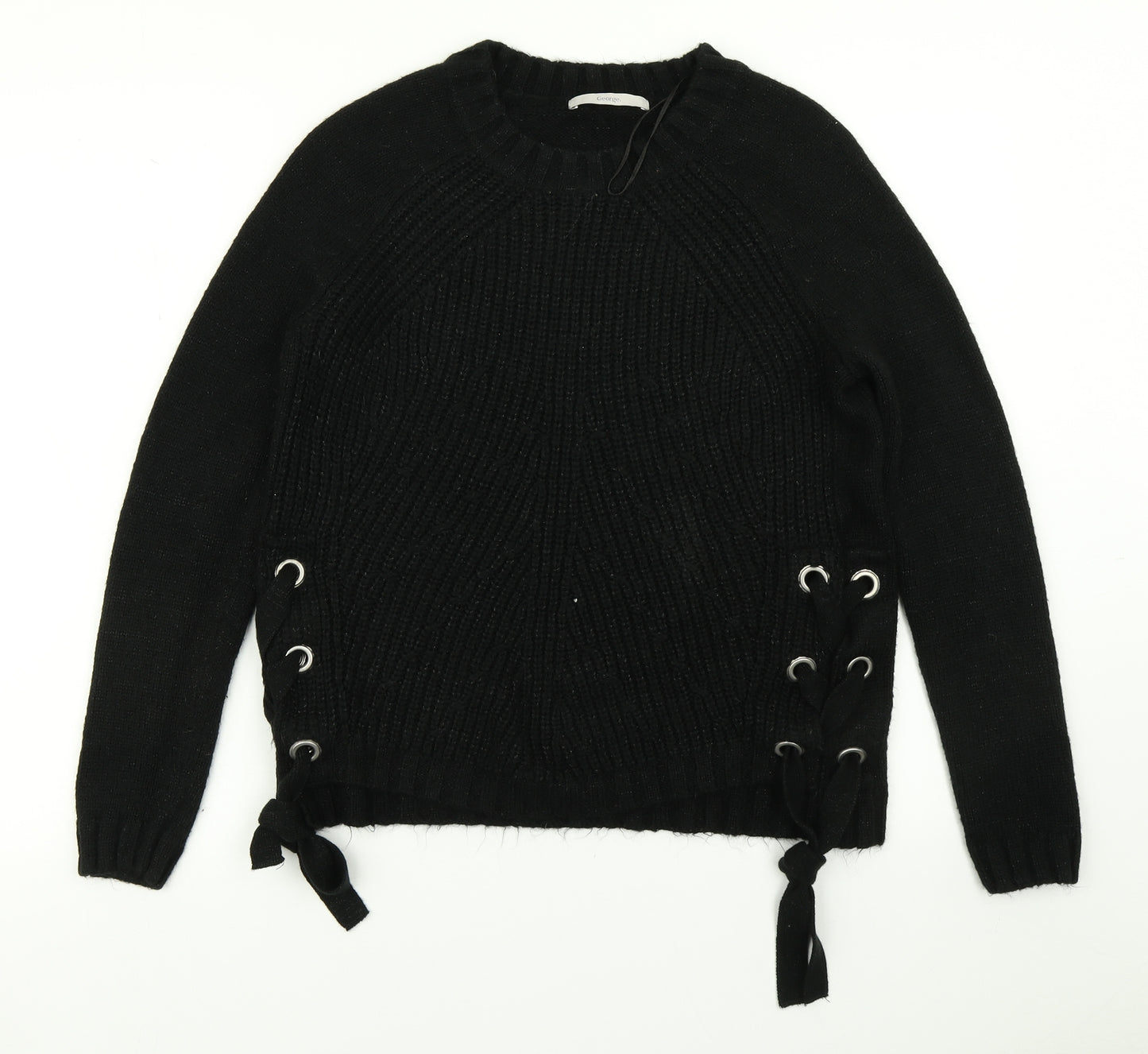 George Womens Black  Knit Pullover Jumper Size 10