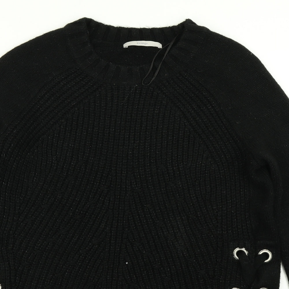 George Womens Black  Knit Pullover Jumper Size 10