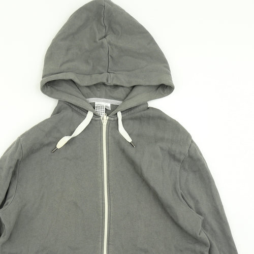 Topman Mens Grey   Full Zip Hoodie Size M