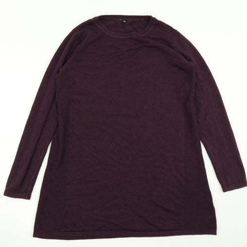 Intuition Womens Purple  Knit A-Line  Size 14