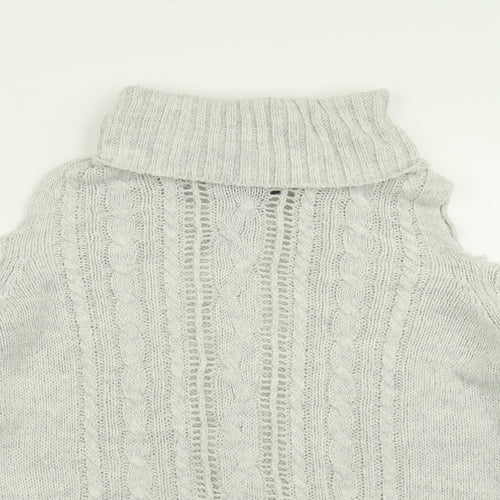 Primark Womens Grey  Knit Pullover Jumper Size M  - Cold Shpulder