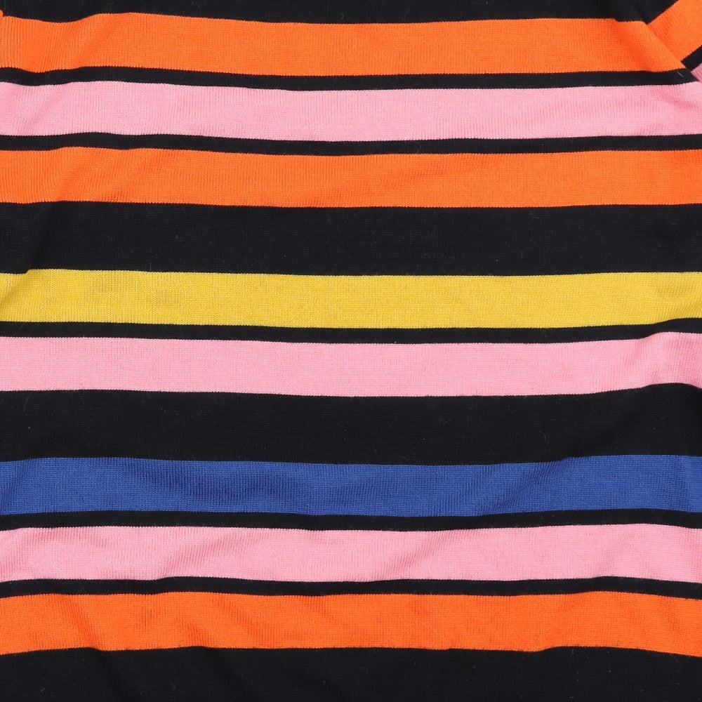 F&F Womens Blue Striped Knit Pullover Jumper Size 14