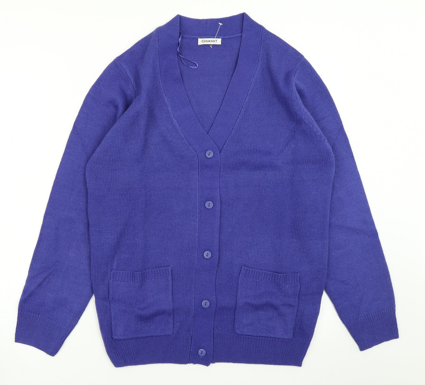 Damart Womens Blue  Knit Cardigan Jumper Size 10
