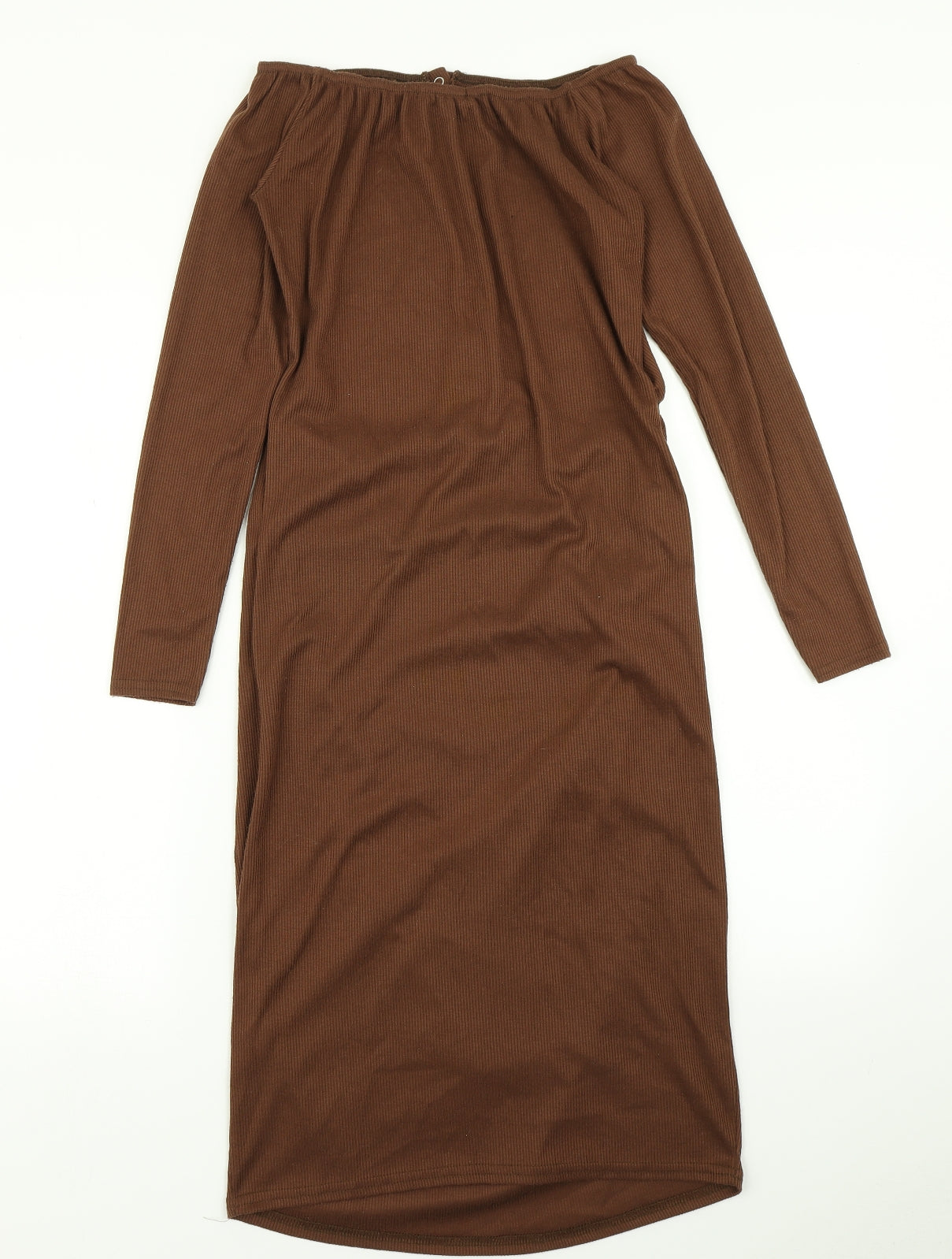 Boohoo Womens Brown  Knit Bodycon  Size 14