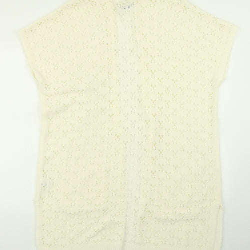 Roman Womens White  Knit Cardigan Jumper Size 14