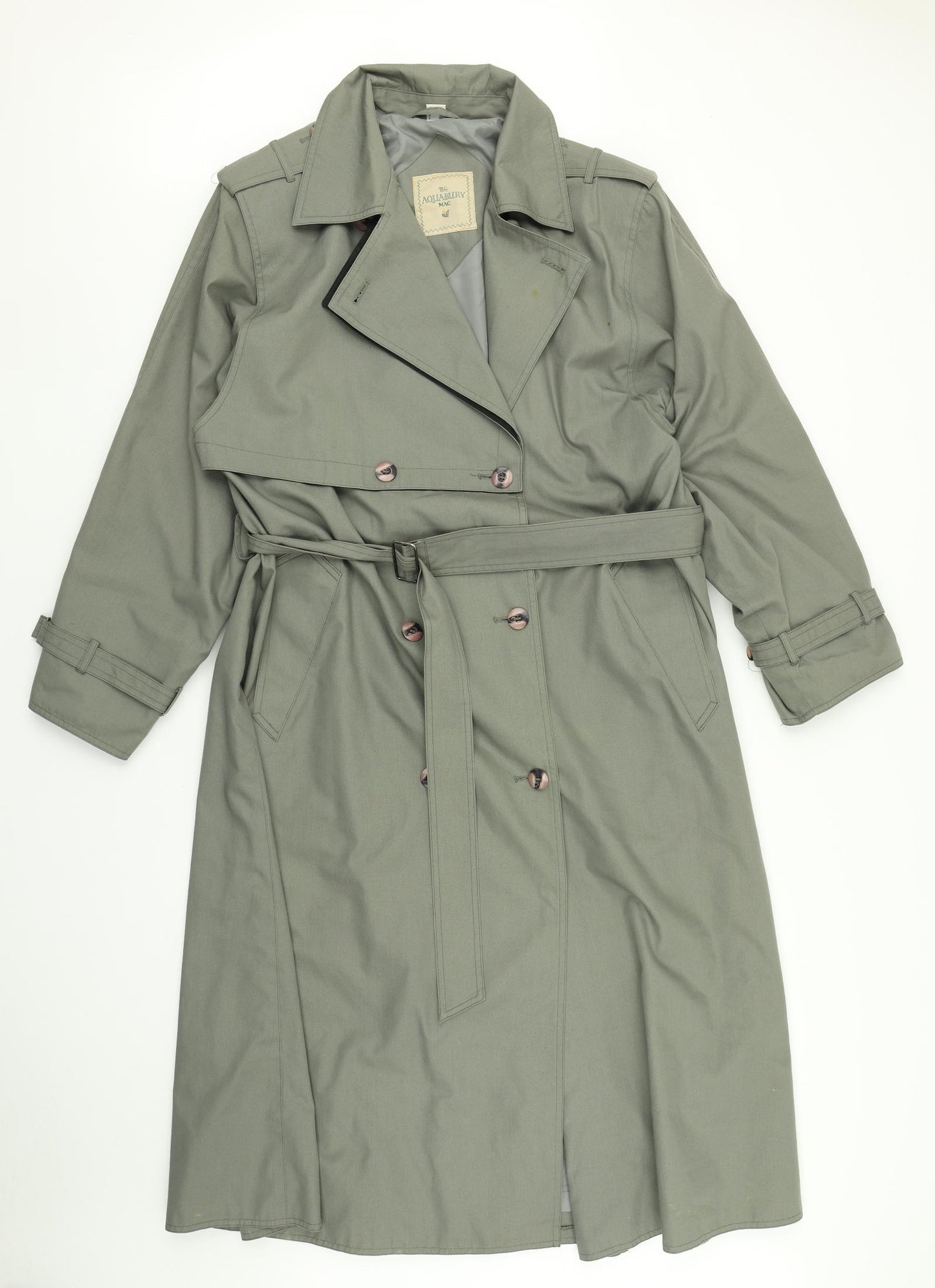 The Aquabury Mac Womens Green   Trench Coat Coat Size 16
