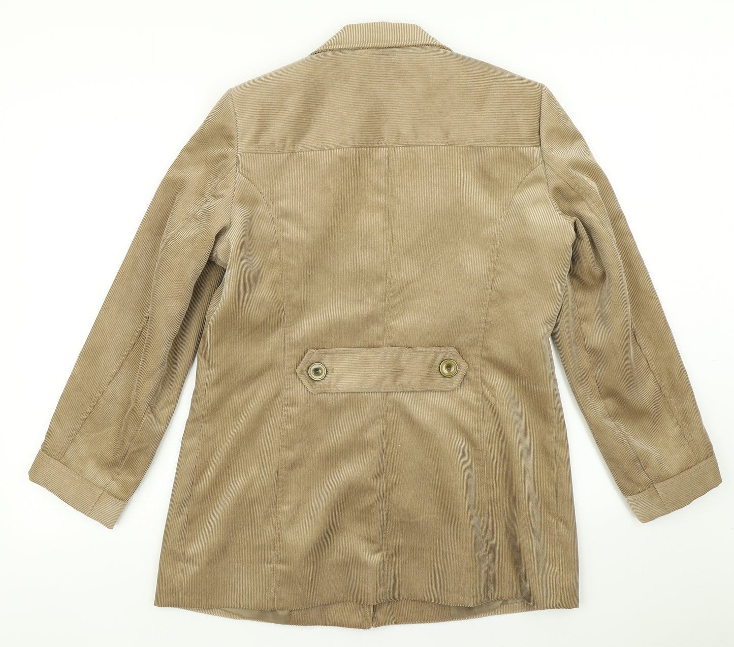Eleganz Womens Brown  Corduroy Jacket Blazer Size 12