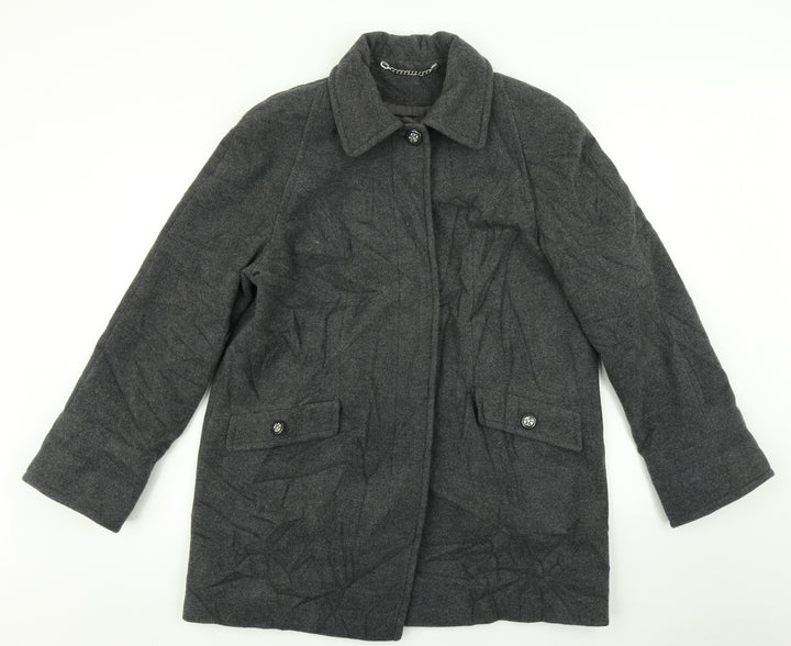 Berkertex Womens Grey   Overcoat Coat Size 14