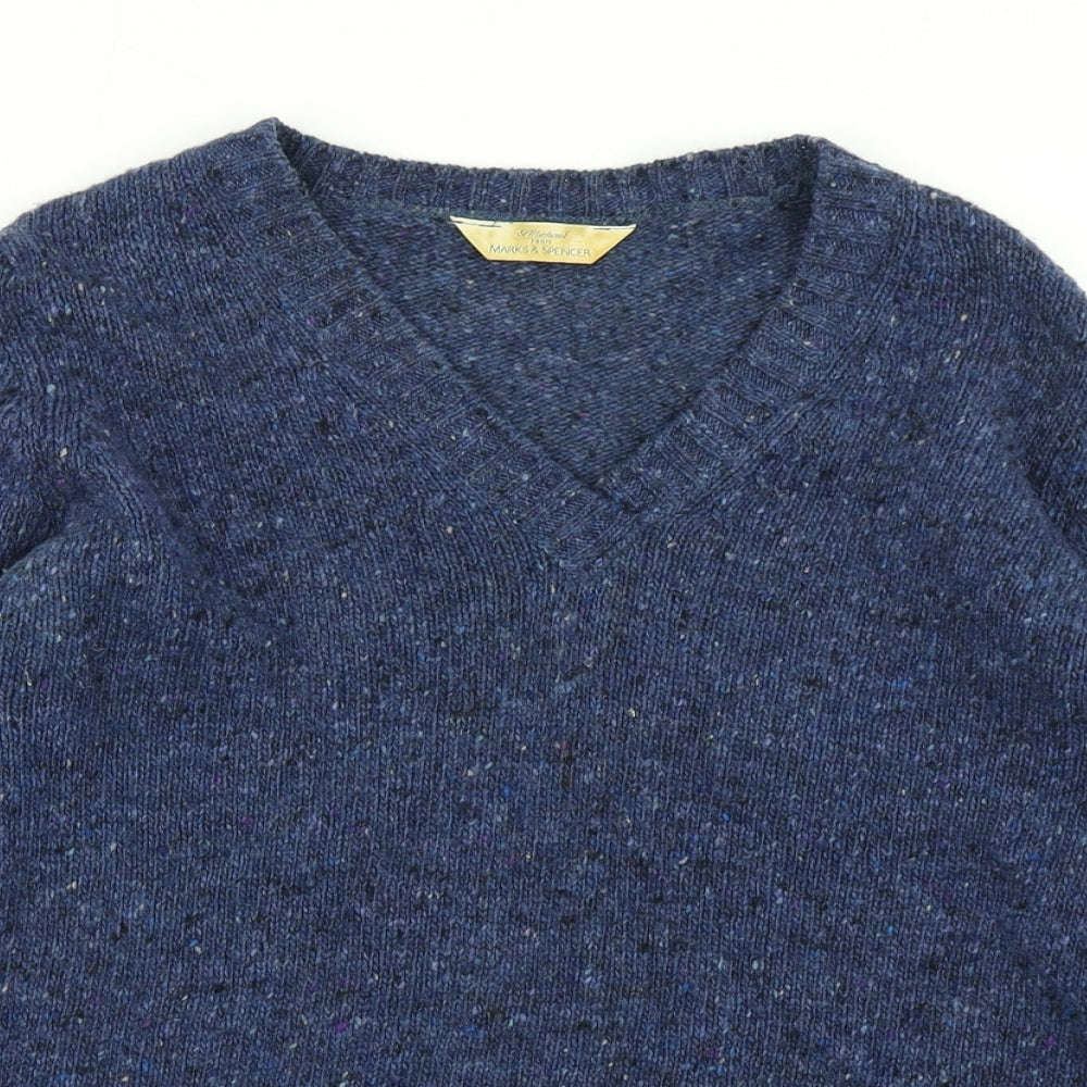 St Michaels Womens Blue  Knit Pullover Jumper Size 10