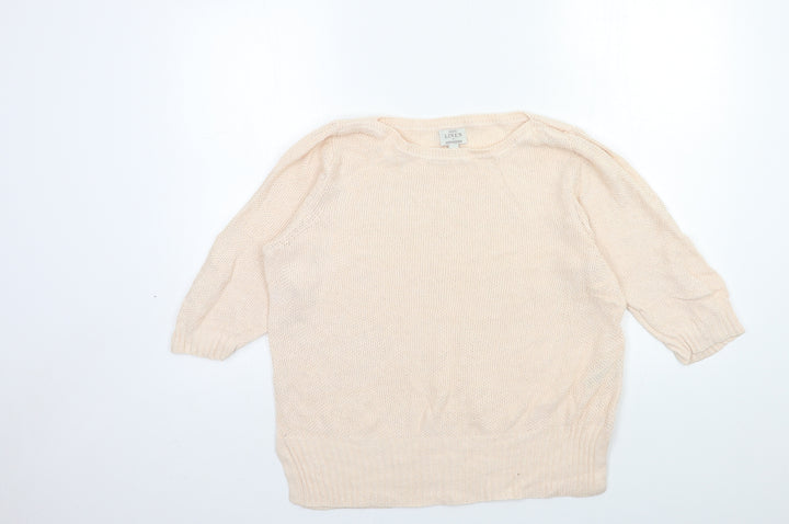Monsoon Womens Pink Knit Pullover Jumper Size L