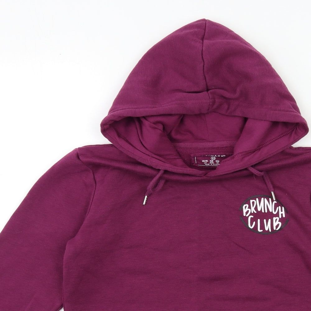 Primark Womens Purple   Pullover Hoodie Size 6