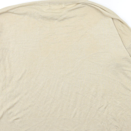 H&M Womens Beige  Knit Pullover Jumper Size S