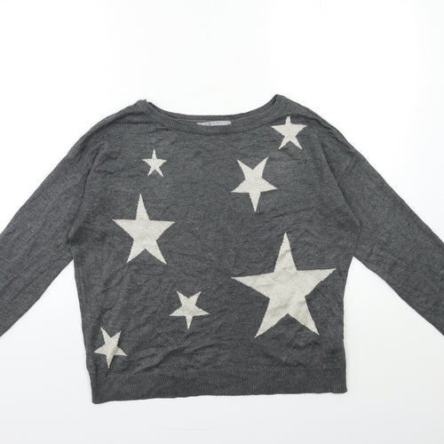 Marks and Spencer Womens Grey  Knit Pullover Jumper Size 8