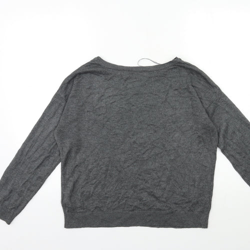 Marks and Spencer Womens Grey  Knit Pullover Jumper Size 8