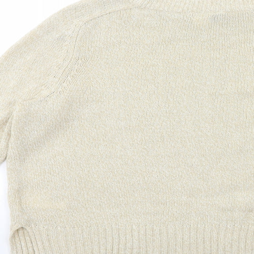 H&M Womens Beige  Knit Pullover Jumper Size S