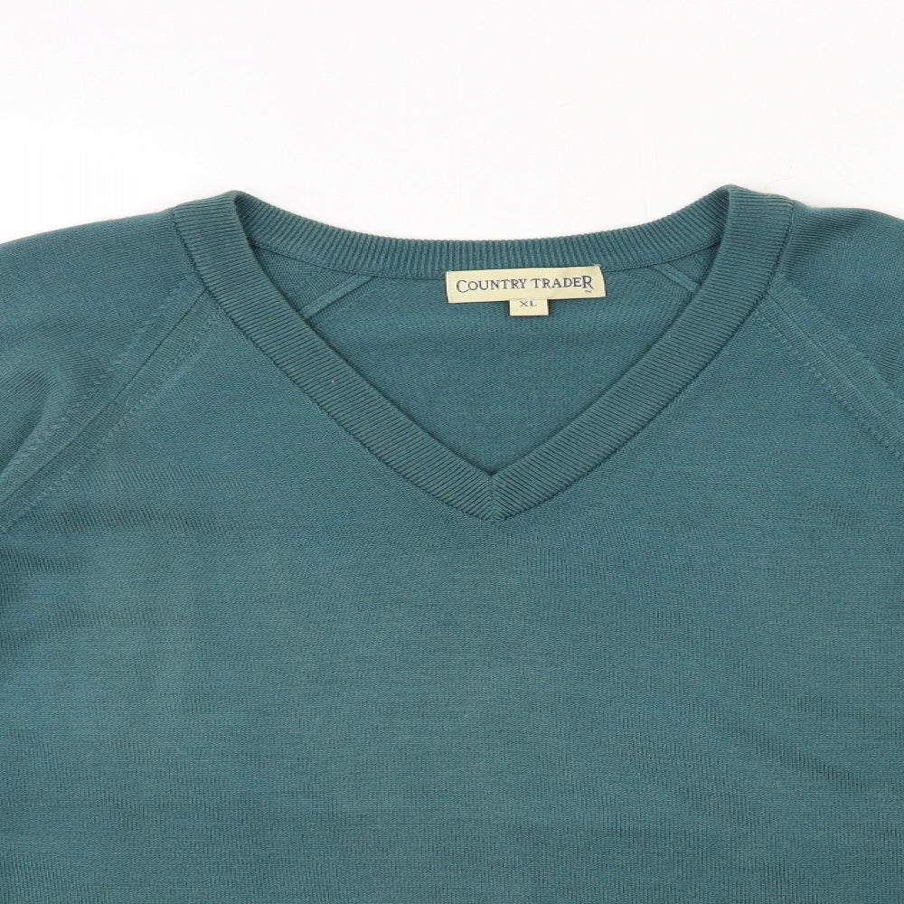 Country Casuals Mens Blue  Knit Pullover Jumper Size XL