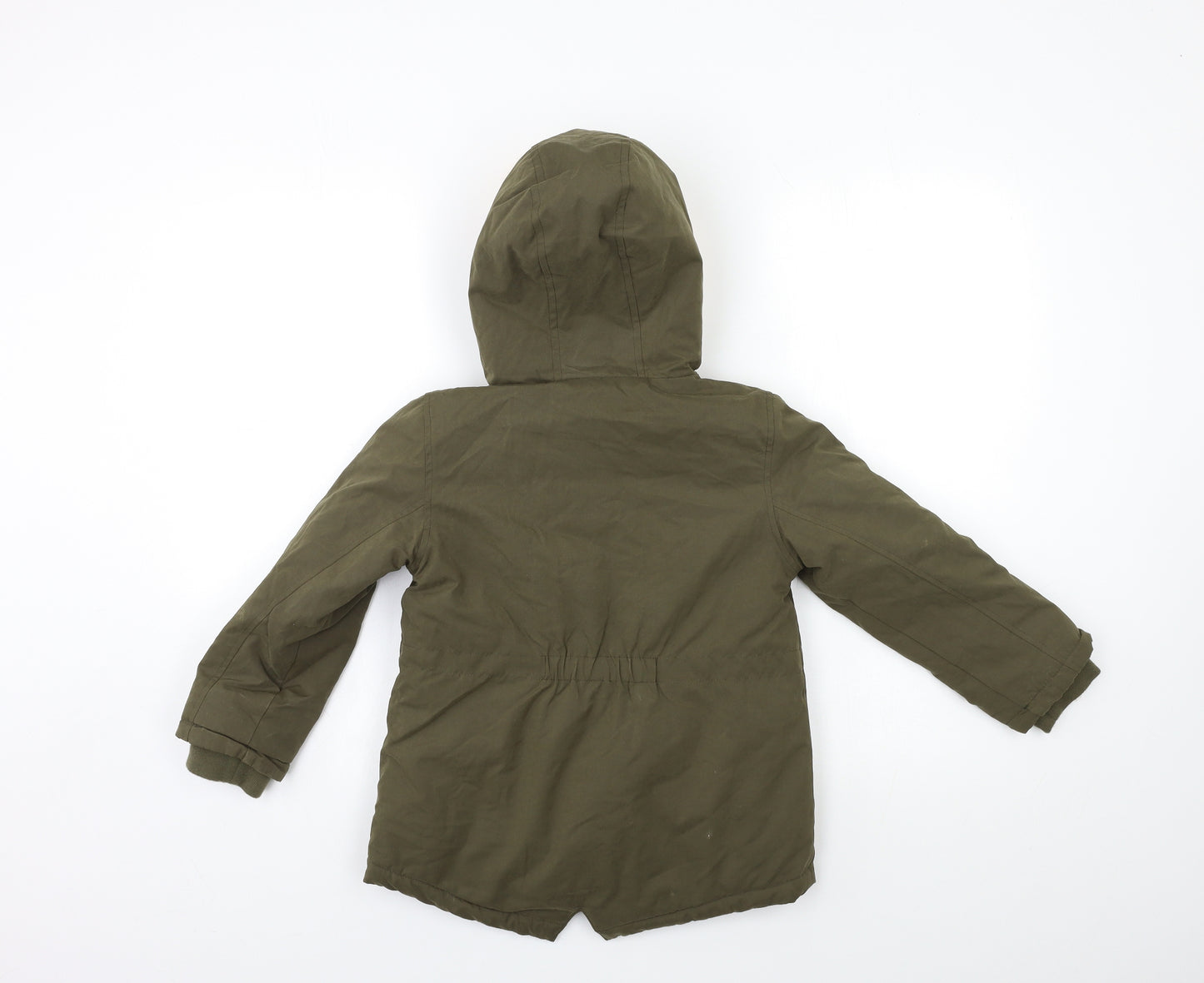 George Girls Green   Parka Coat Size 5-6 Years
