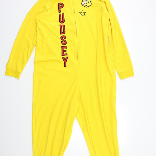 George Womens Yellow  Fleece Kimono One Piece Size M  - Pudsey Bear