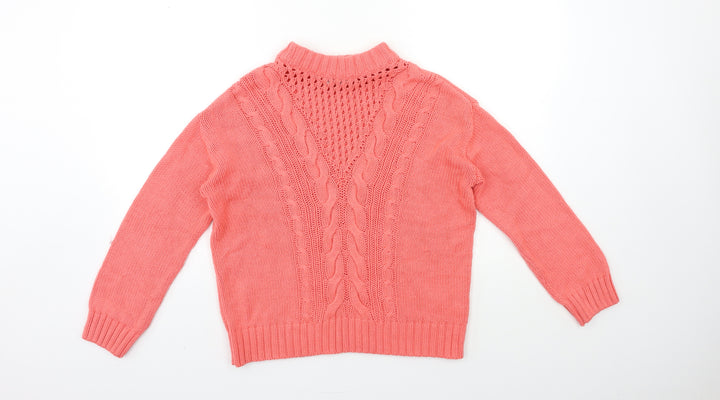 Dorothy Perkins Womens Pink Knit Pullover Jumper Size 10