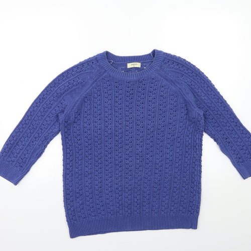 Papaya Womens Blue  Knit Pullover Jumper Size M
