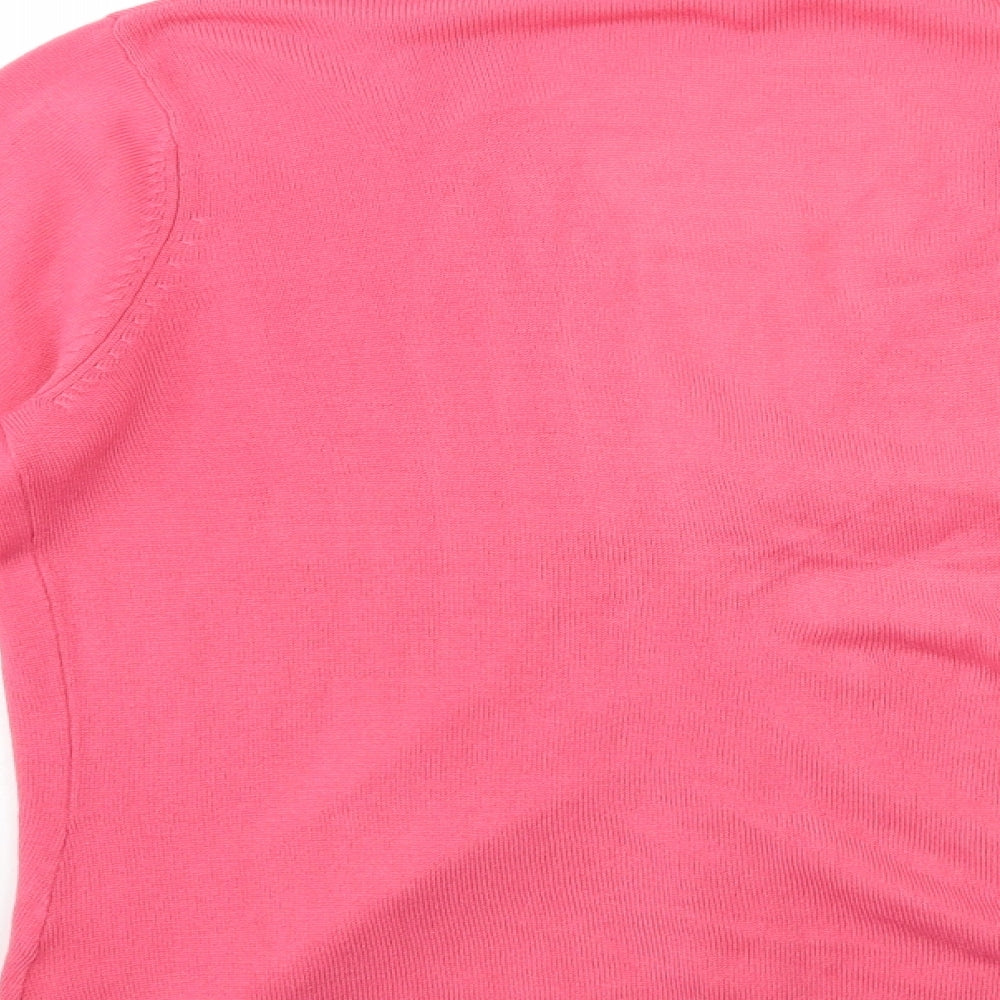 Marks and Spencer Womens Pink  Knit Cardigan Jumper Size 14