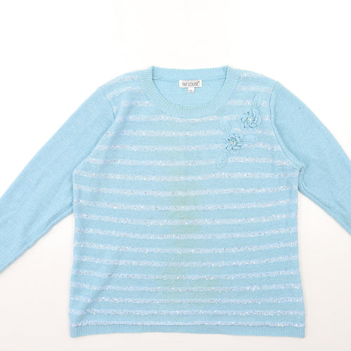 Fay Louise Womens Blue  Knit Pullover Jumper Size M