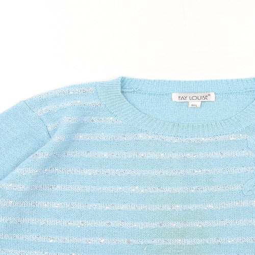 Fay Louise Womens Blue  Knit Pullover Jumper Size M