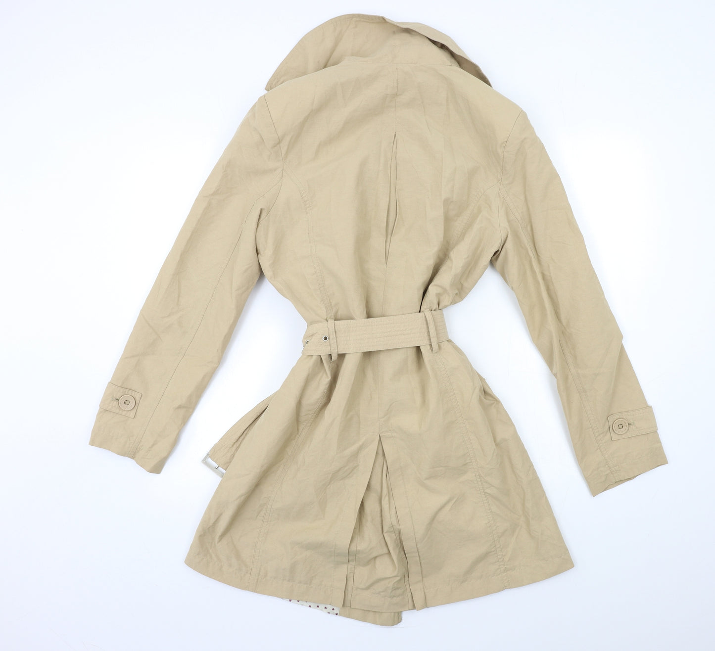 Avenue Womens Beige   Trench Coat Coat Size 12