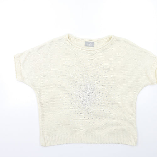 Wallis Womens Beige  Knit Pullover Jumper Size M