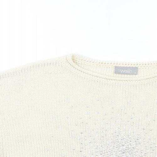 Wallis Womens Beige  Knit Pullover Jumper Size M