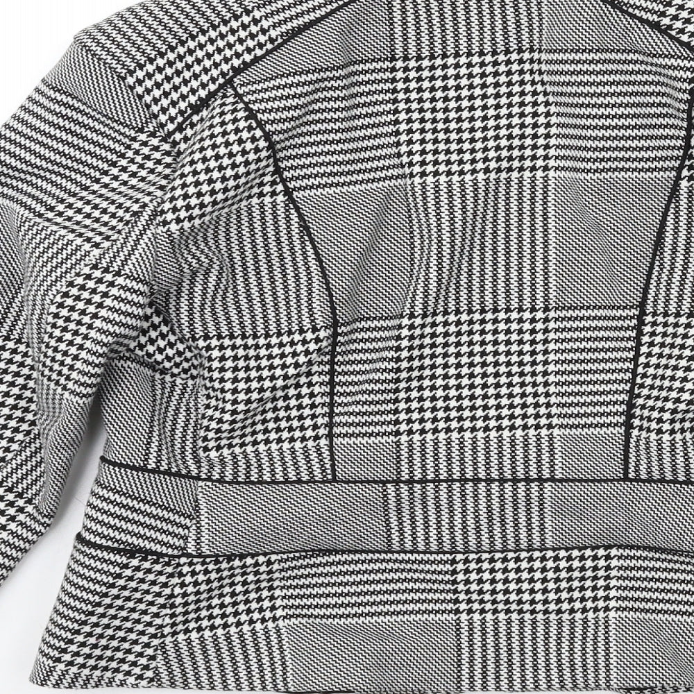 H&M Womens Grey Check  Jacket  Size 12