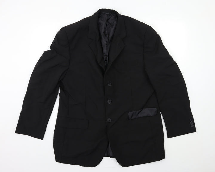 George Mens Black Jacket Suit Jacket Size 42