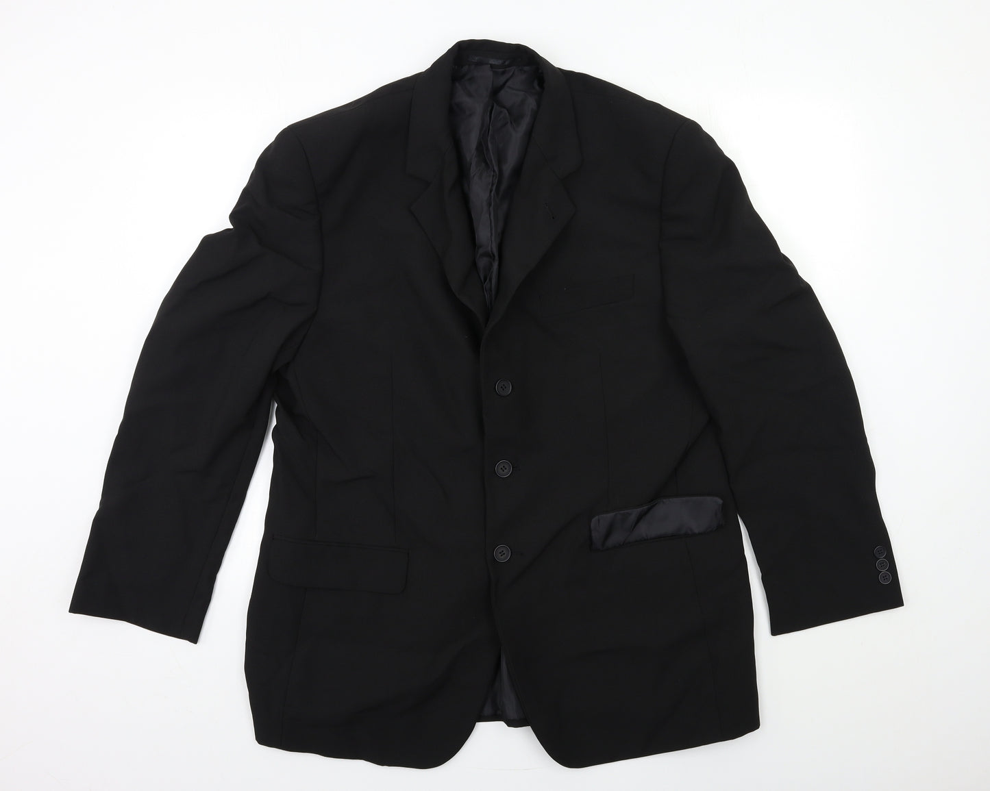 George Mens Black   Jacket Suit Jacket Size 42