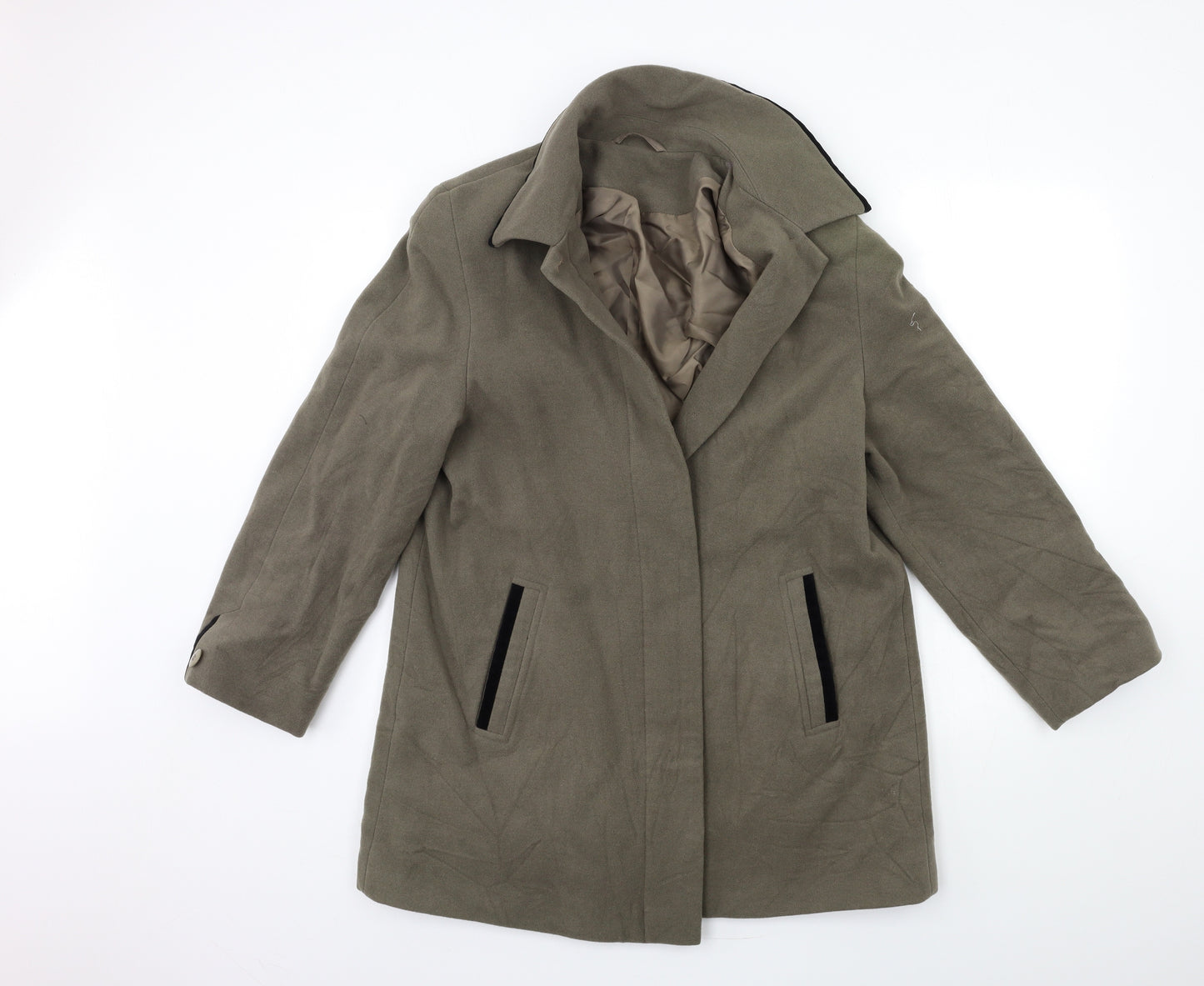 BHS Womens Green   Overcoat Coat Size 16