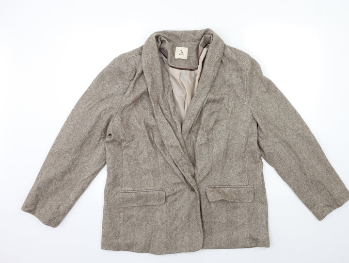 TU Womens Brown Jacket Suit Jacket Size 20