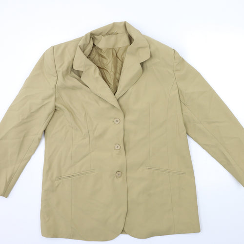 Preworn Womens Beige   Jacket Suit Jacket Size 18