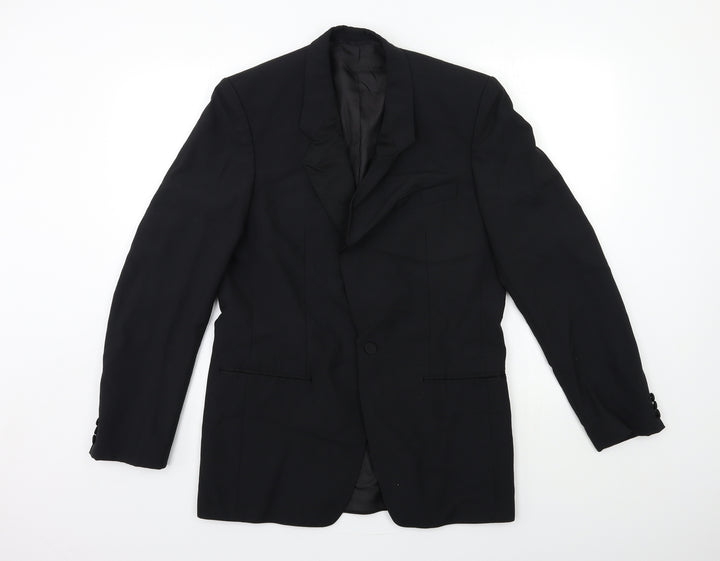 Preworn Mens Black   Jacket Suit Jacket Size 38