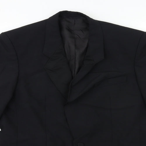Preworn Mens Black   Jacket Suit Jacket Size 38